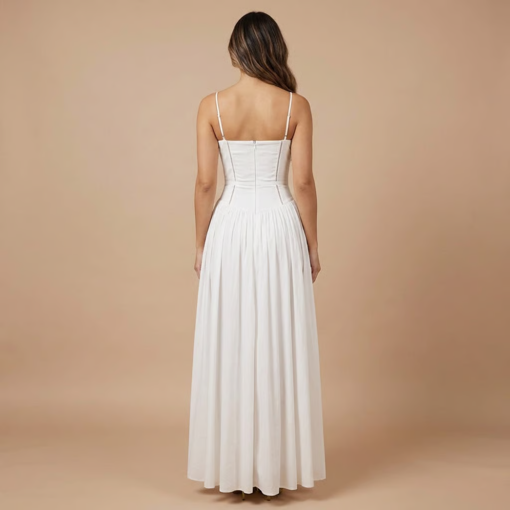 Floriane | Robe Midi Fleurie pour Cérémonie