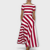 Constance | Robe Longue Rayée à Coupe Ample