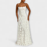Coralie | Robe Longue de Cérémonie en Dentelle Florale