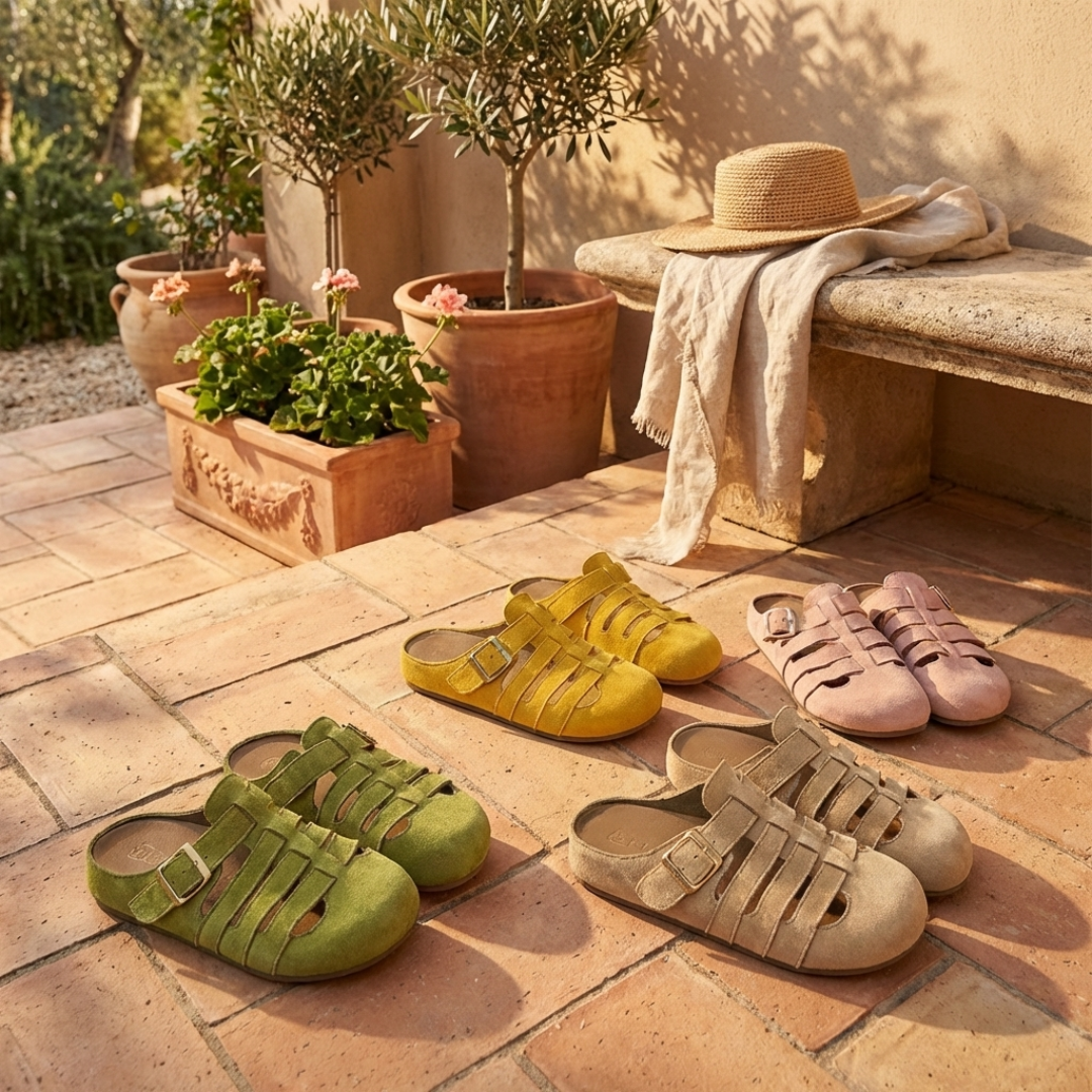 Reinette | Mules Dos Ouvert Boucle Réglable