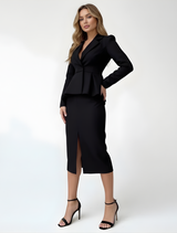 Éliane | Ensemble Blazer Jupe Crayon pour Bureau