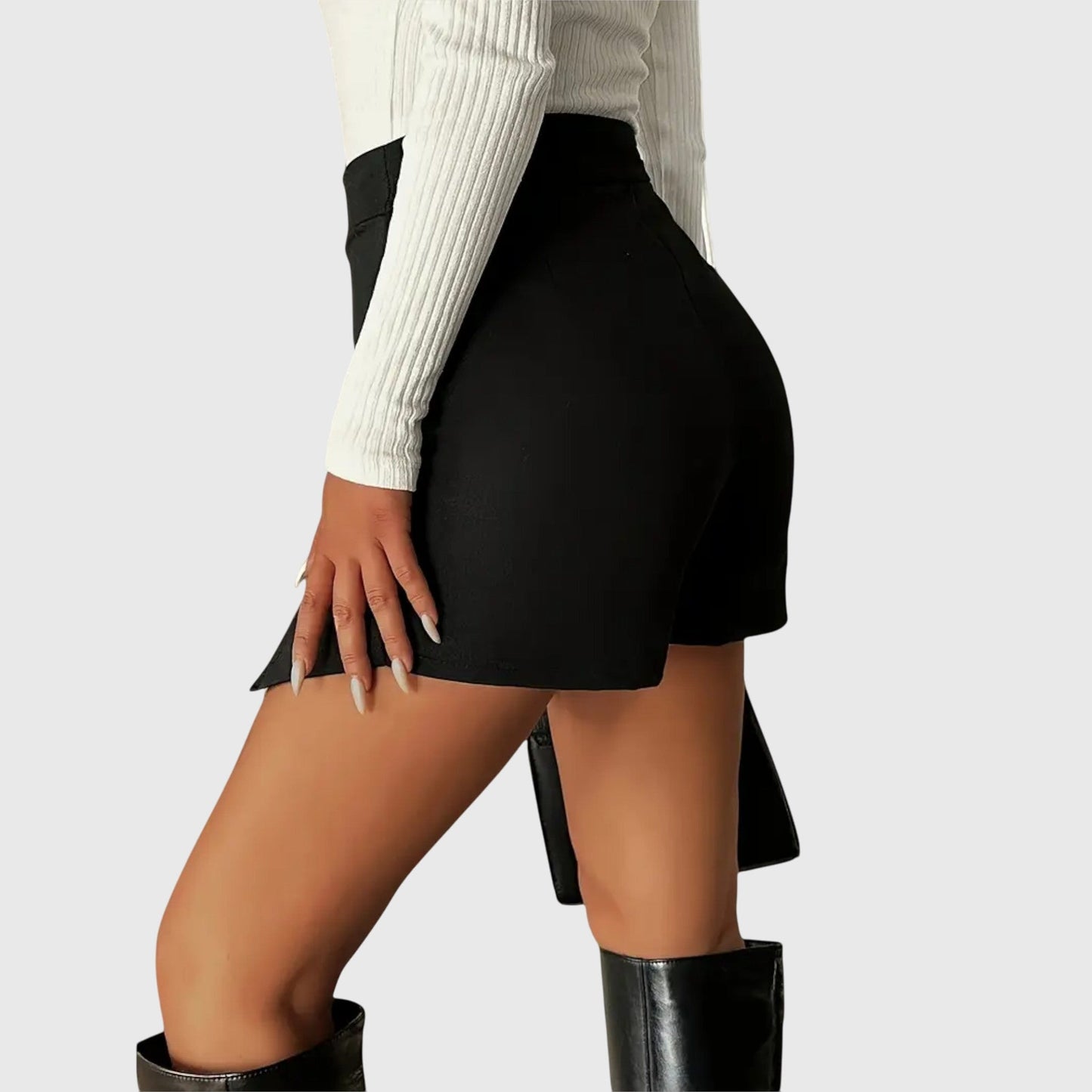 Pascale | Jupe Crayon Taille Haute avec Fente