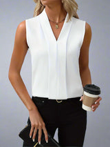 Manon | Blouse Sans Manches Col V