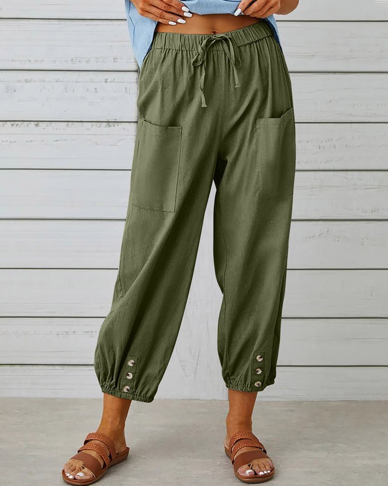Sterenn | Pantalon Droit Taille Haute