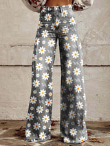 Éléonore | Pantalon Long Fluide Imprimé pour Été