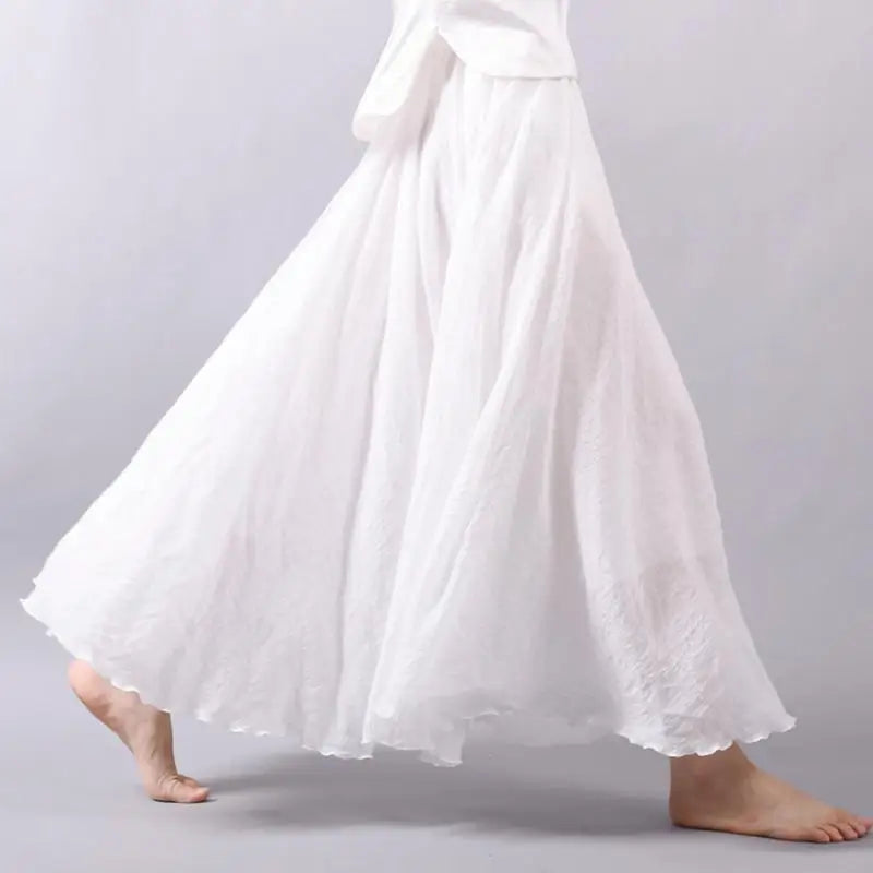 Lunara | Jupe A-Line Fluide Effet Lin