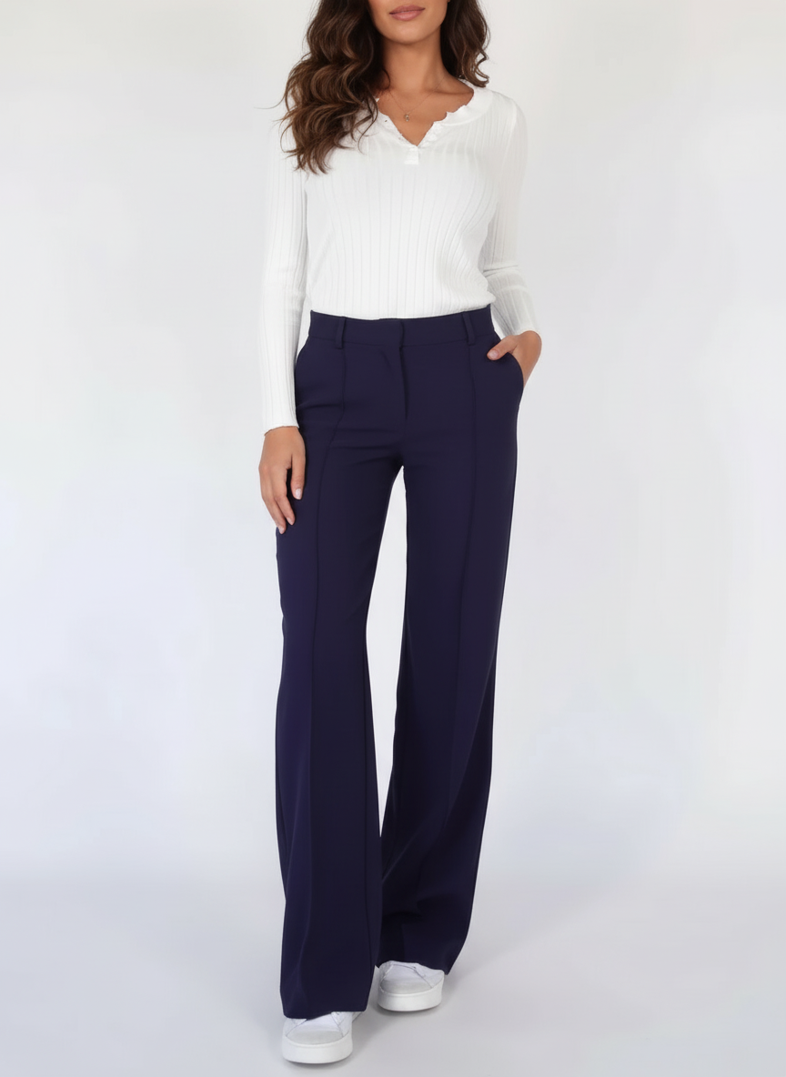 Ghislaine | Pantalon Droit Taille Haute