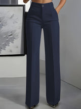 Aziliz | Pantalon Large Plissé Taille Haute