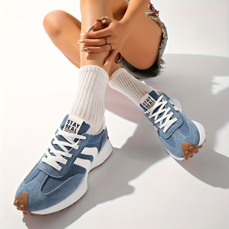 Irmine | Baskets Plateforme Effet Daim Rétro