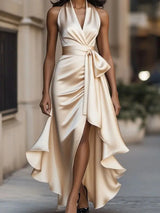 Keltie | Robe Maxi Satinée Dos Nu