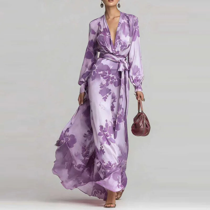 Céleste | Robe Maxi Florale en Chiffon