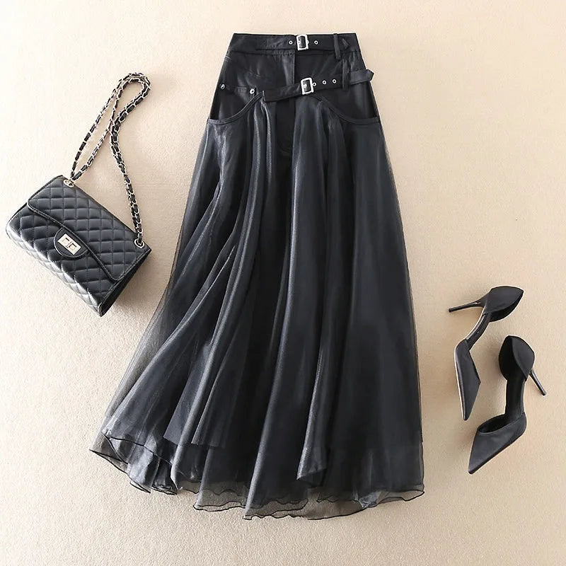 Elena | Jupe Maxi en Tulle Taille Haute