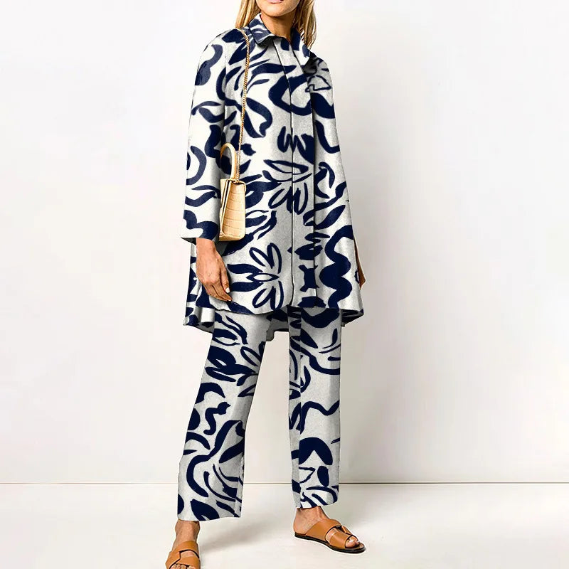 Véronique | Ensemble Blouse et Pantalon Vintage
