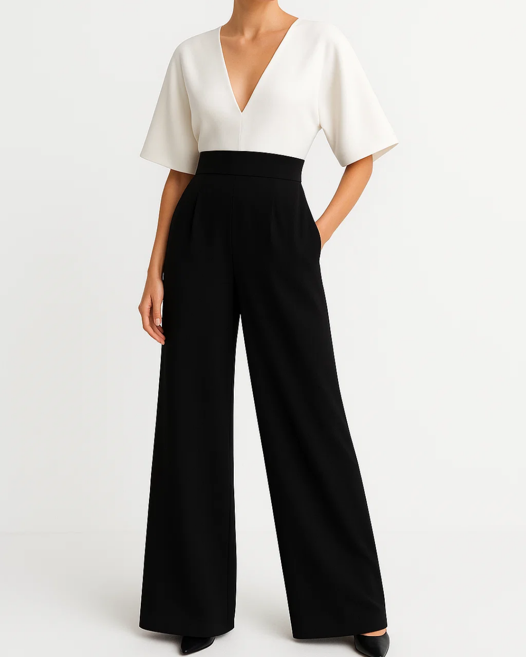 Ariane | Combinaison Large Chic Sans Manches