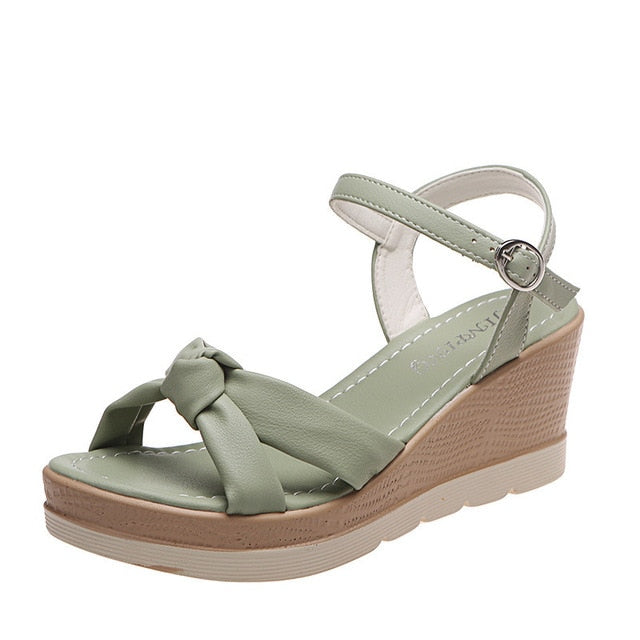 Soline | Sandales Compensées à Bride Cheville
