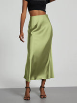 Adrienne | Jupe Midi A-Ligne Taille Haute