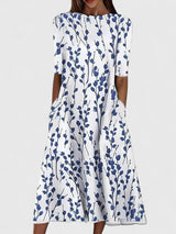 Ophélie | Robe midi femme fleurie pour l’été