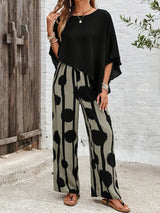 Ginette | Ensemble Imprimé Pantalon Large
