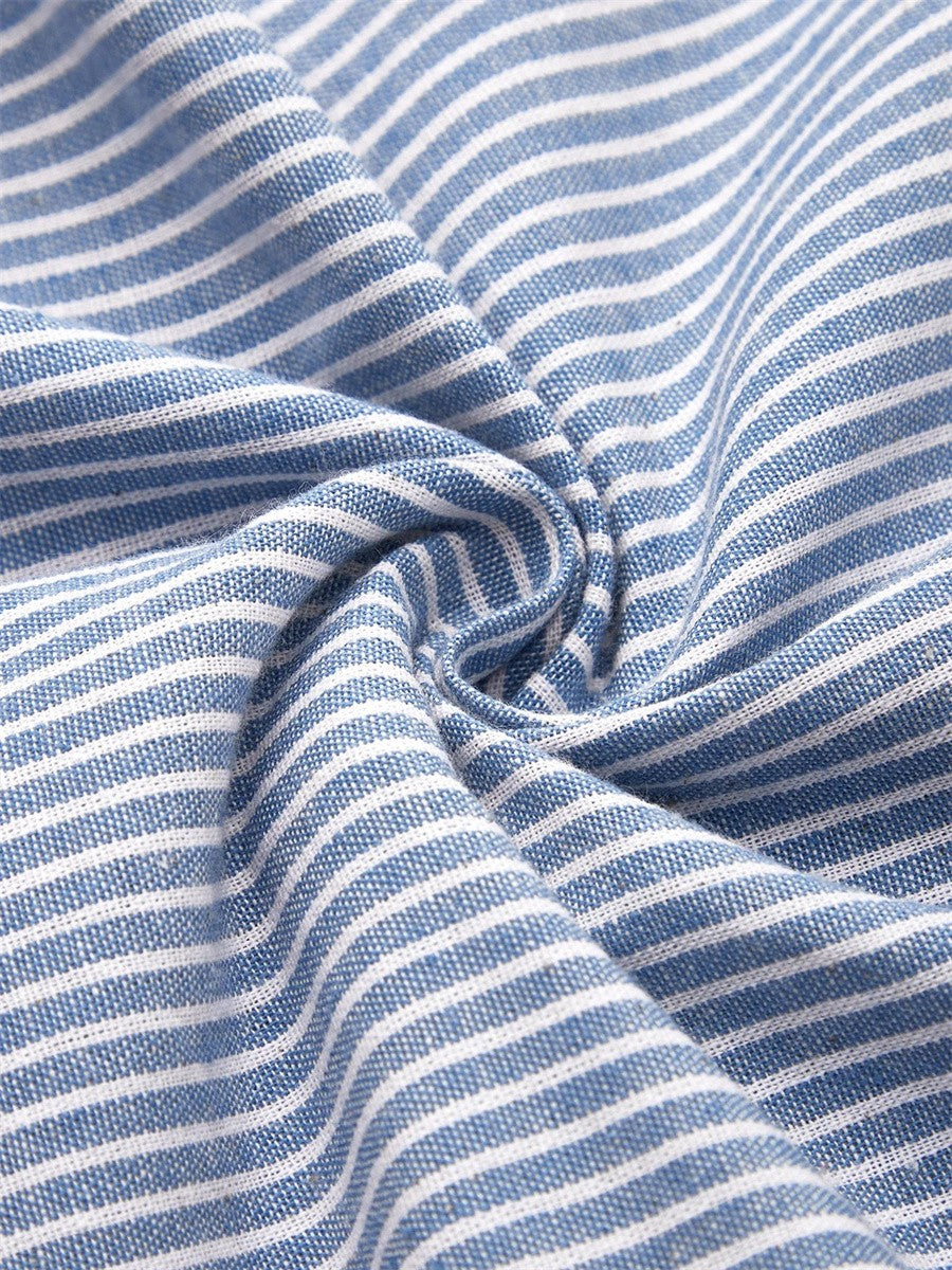 Élina | Robe Midi Rayée d’Été A-Ligne