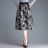 Marie-Claire | Jupe Midi Trapèze en Jacquard Floral