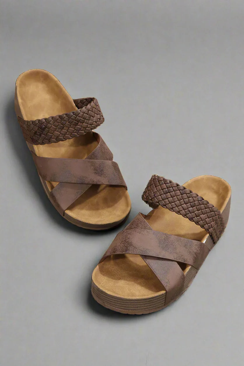 Dalia | Sandales Plates à Brides Tressées