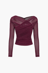 Violette | Top Court Froncé en Maille