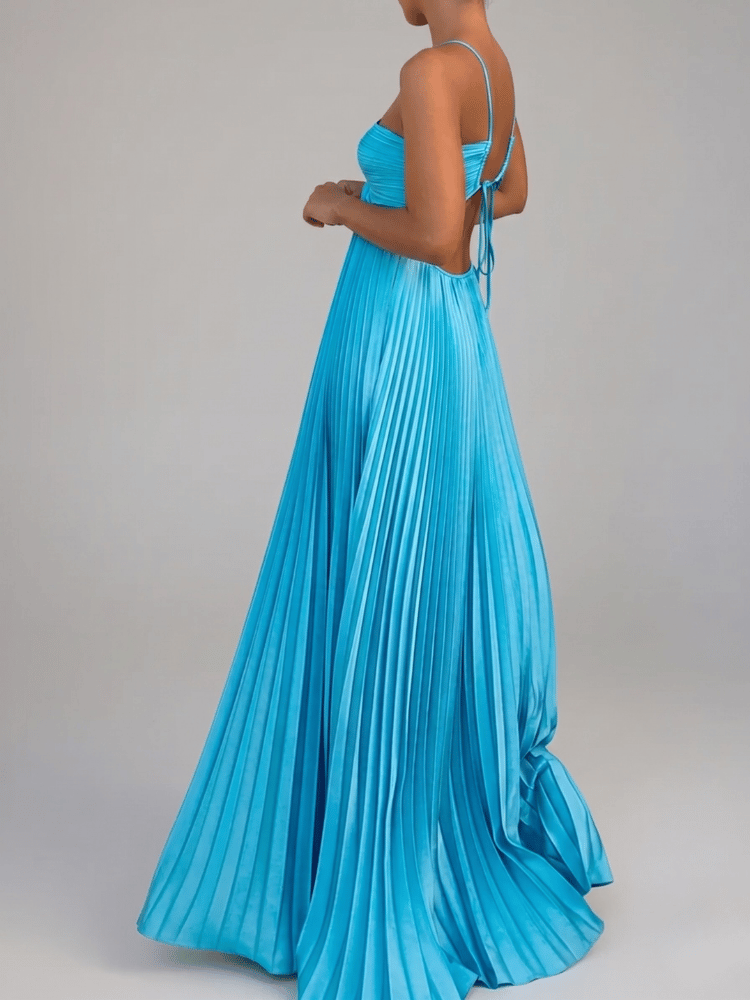 Élisa | Robe Longue Plissée A-Ligne