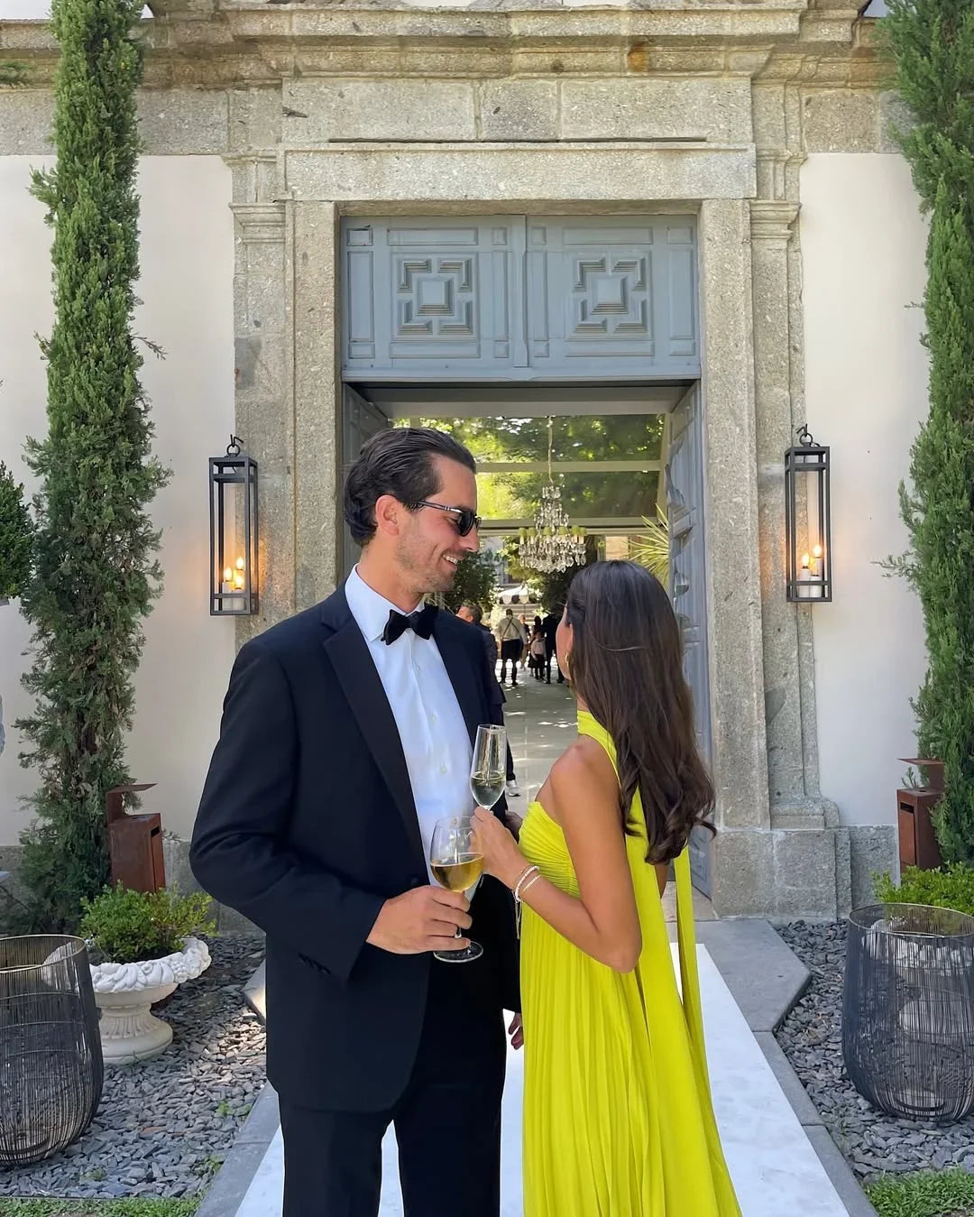 Naëlle | Robe Longue Plissée Jaune
