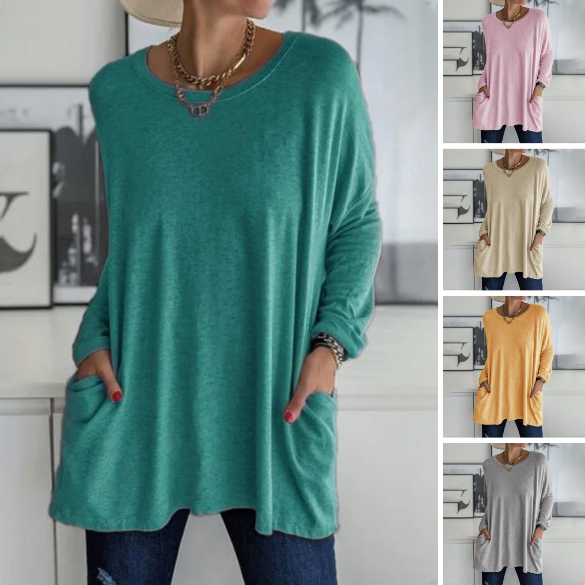 Cléonie | Tunique Oversize Manches Longues