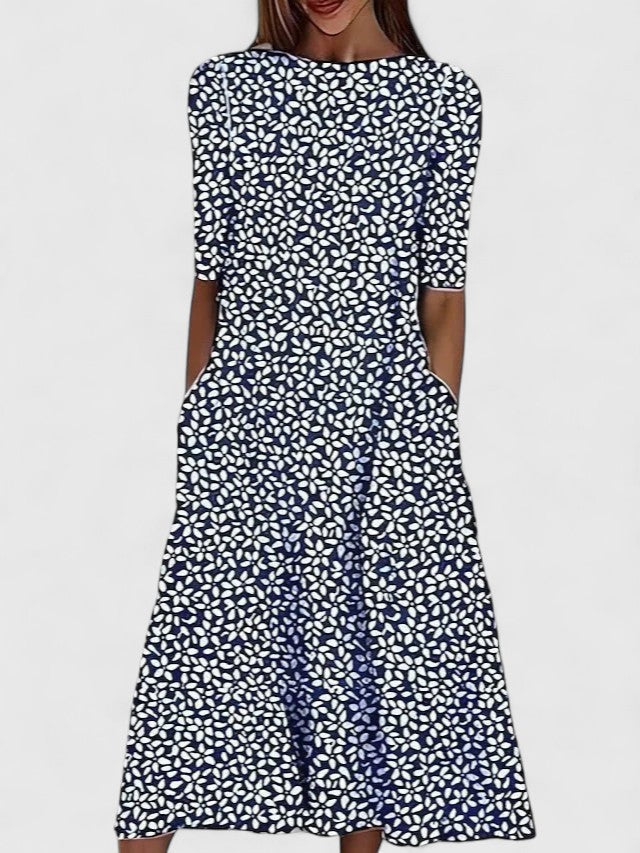 Ophélie | Robe midi femme fleurie pour l’été