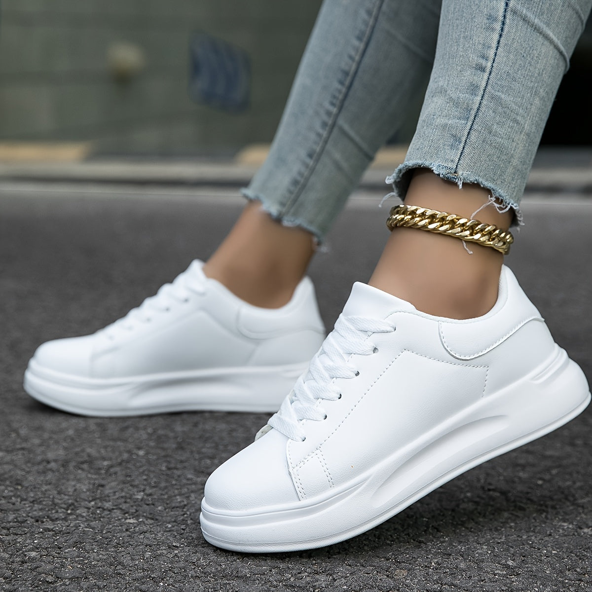 Éliane | Baskets Blanches Décontractées