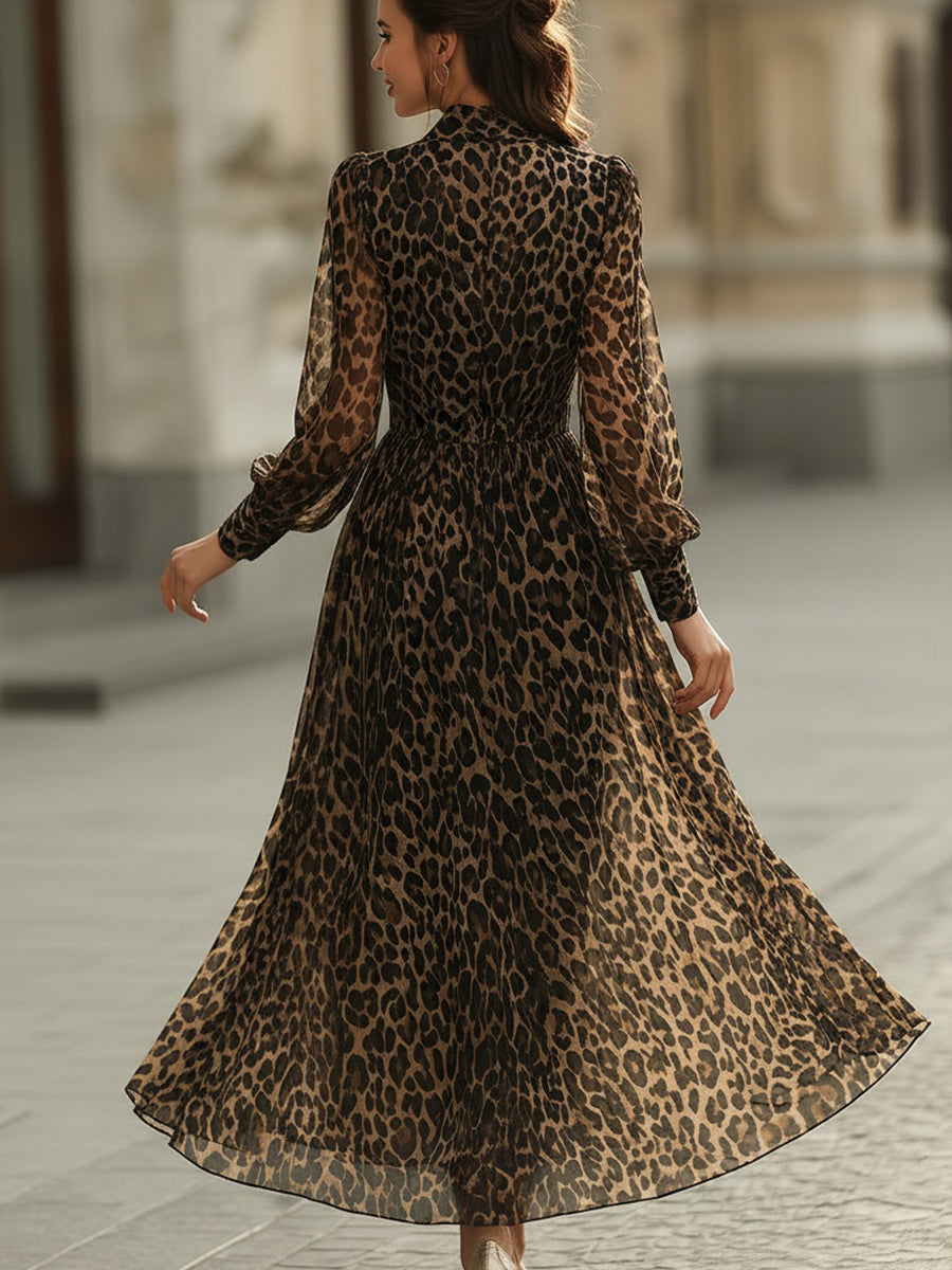 Mila | Robe Longue Imprimé Léopard
