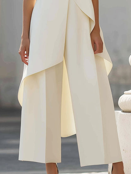 Odile | Ensemble Top Asymétrique Pantalon Large