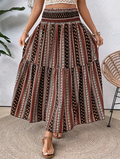 Isabelle | Jupe Maxi en Chiffon à Imprimé Floral