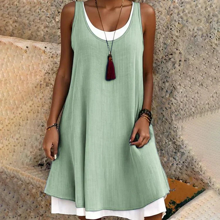 Apolline | Robe Courte Effet Superposé