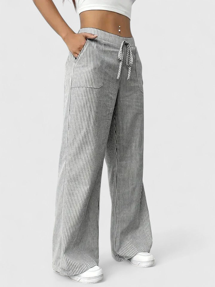Jennifer | Pantalon Léger d’Été Taille Élastique