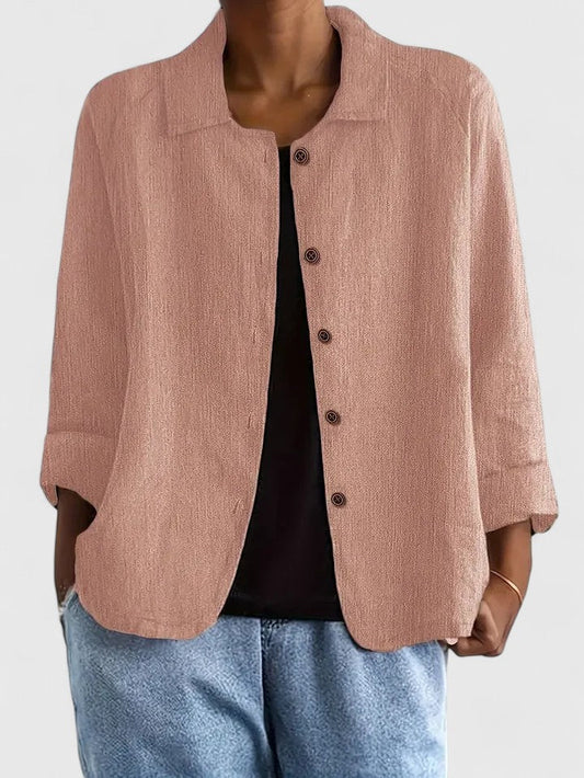 Solène | Blouse Boutonnée Manches Longues pour Quotidien