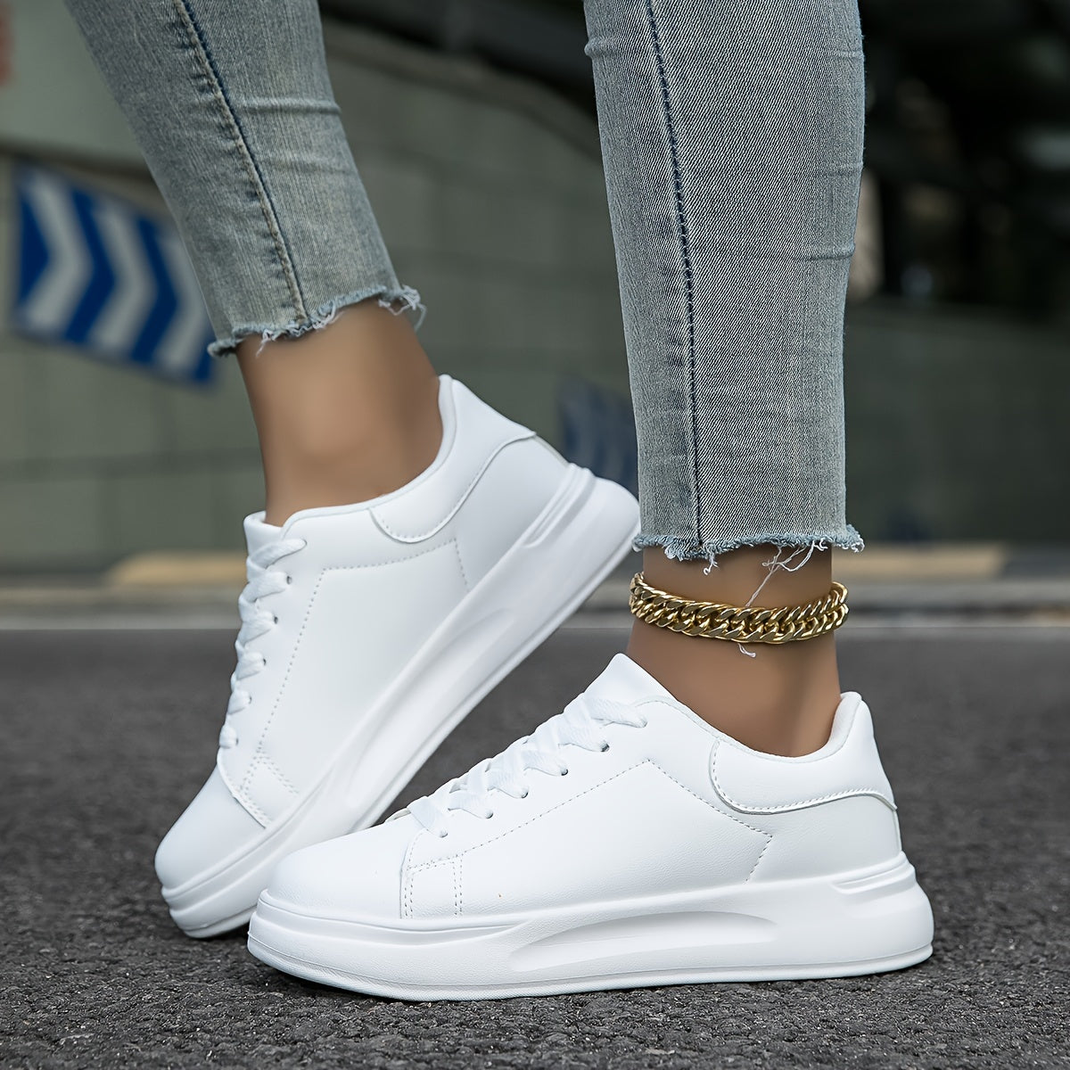 Éliane | Baskets Blanches Décontractées
