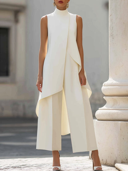 Odile | Ensemble Top Asymétrique Pantalon Large