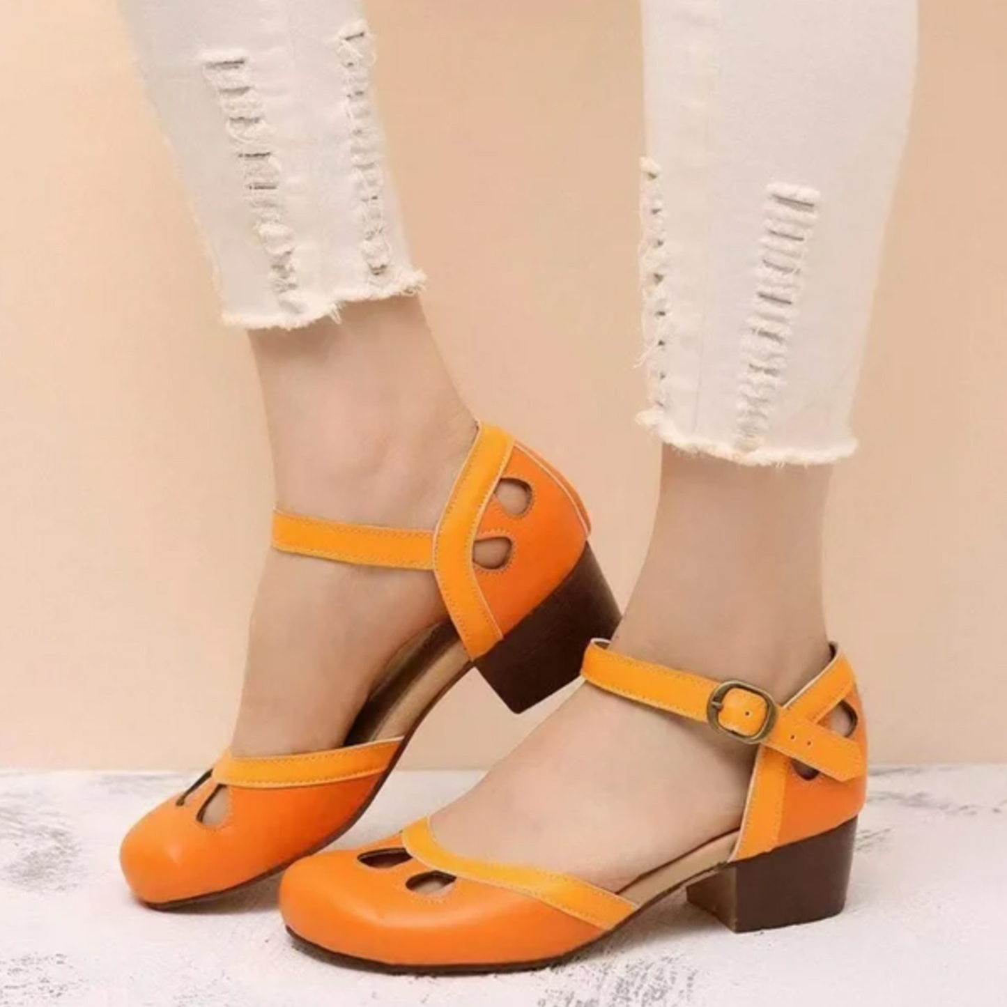 Pavia sandales élégantes talons bas