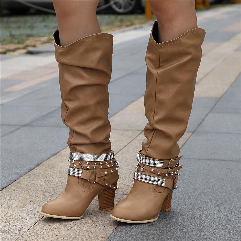 Paméline | Bottes Hautes Genou Souples Talon Bloc