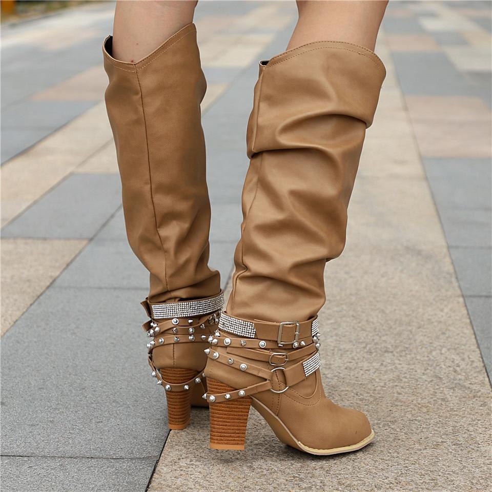 Paméline | Bottes Hautes Genou Souples Talon Bloc