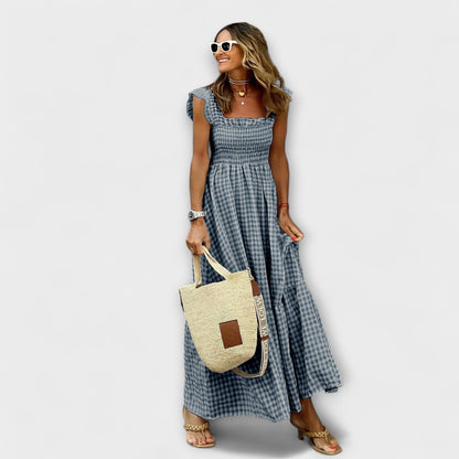 Roxane | Robe Longue Blanche à Manches Volantées