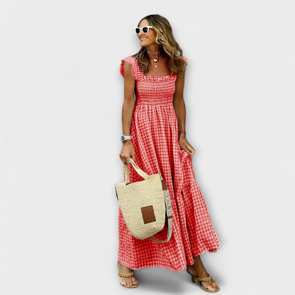 Roxane | Robe Longue Blanche à Manches Volantées