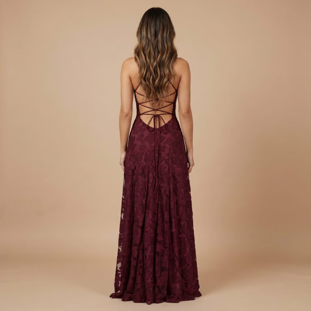 Ombeline | Robe Longue de Cérémonie Fleurie