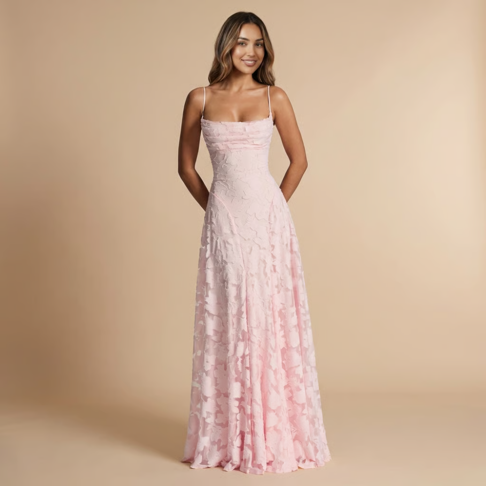 Ombeline | Robe Longue de Cérémonie Fleurie