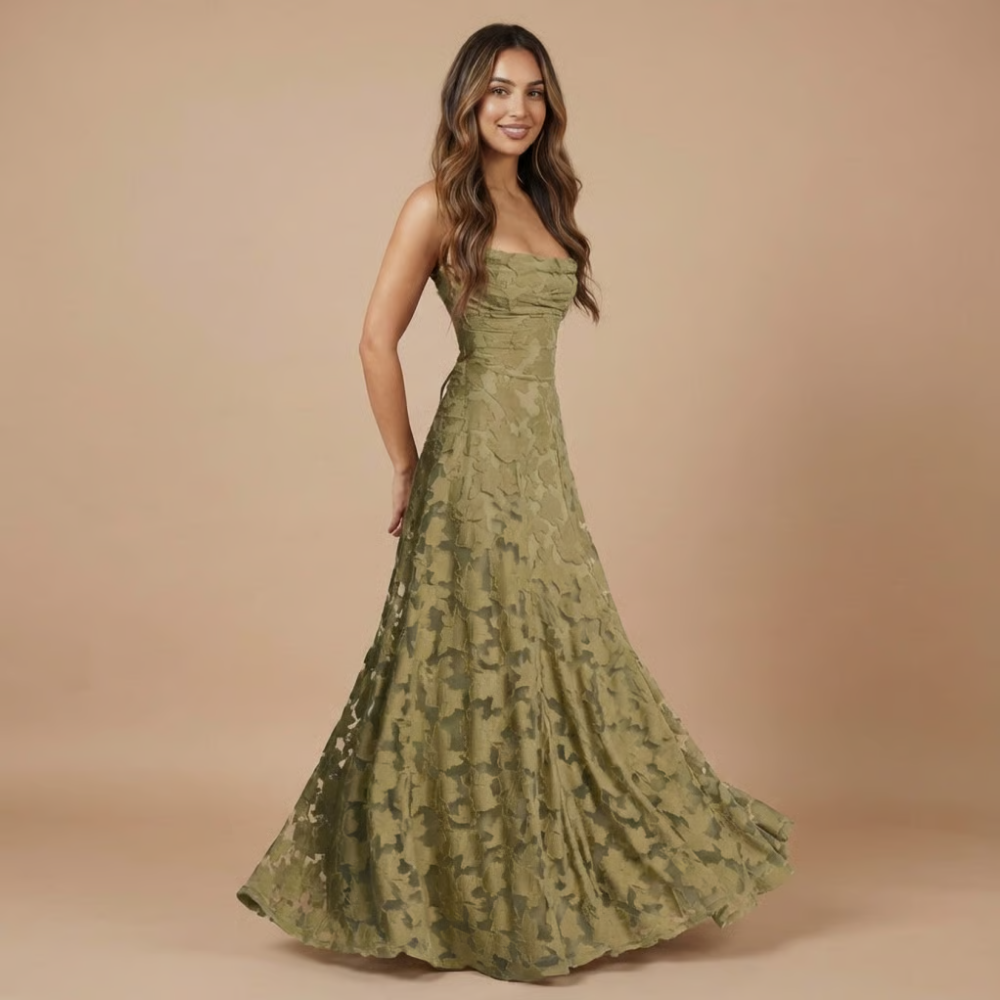 Ombeline | Robe Longue de Cérémonie Fleurie