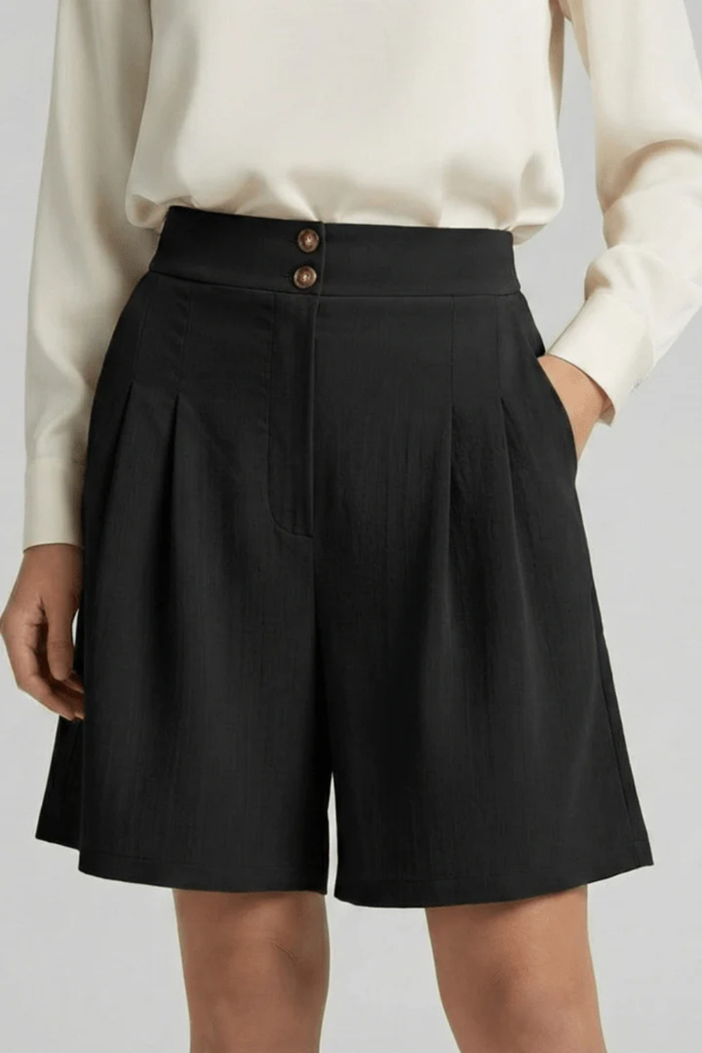 Célia | Bermuda Tailleur Taille Haute