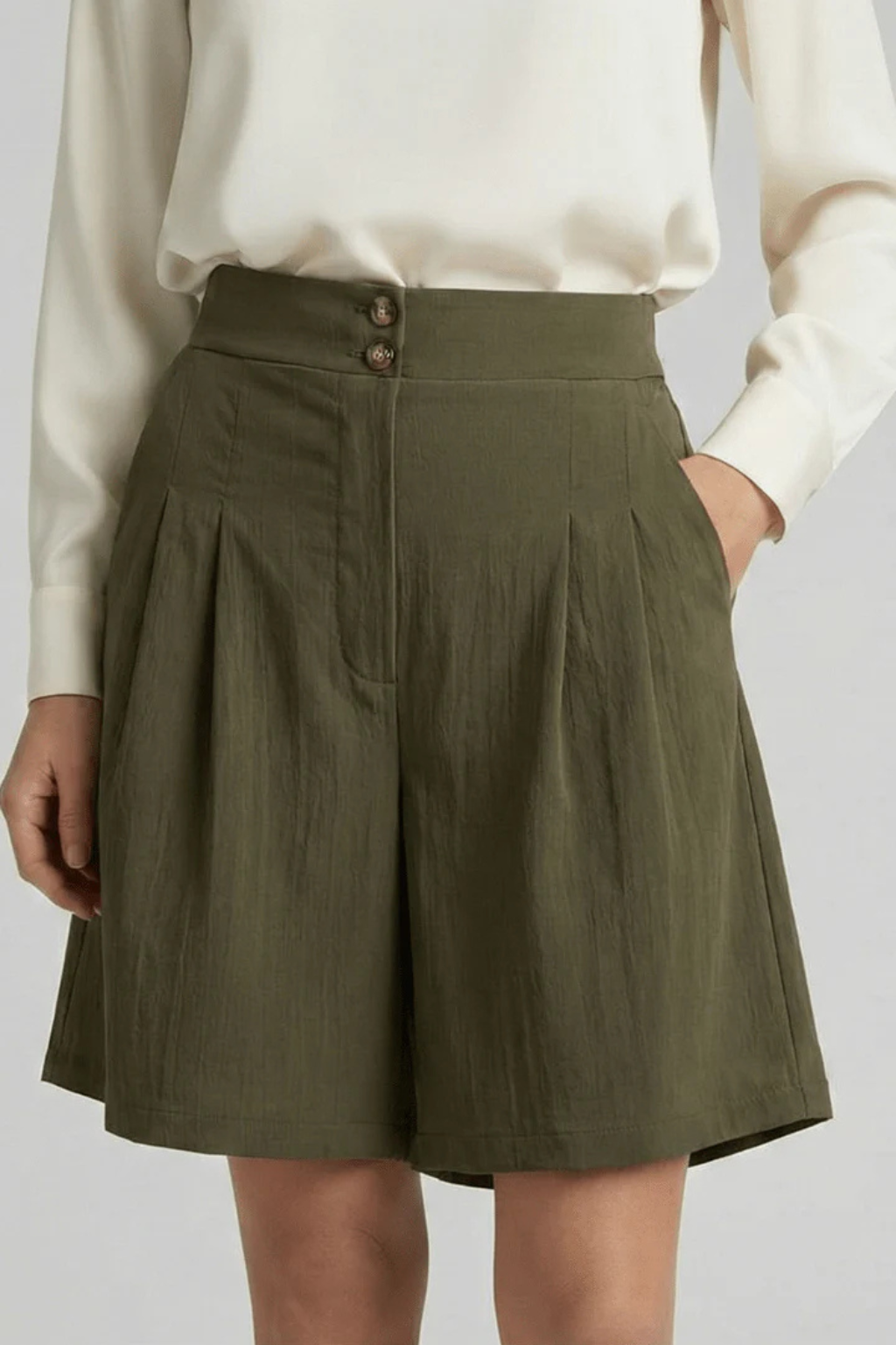 Célia | Bermuda Tailleur Taille Haute