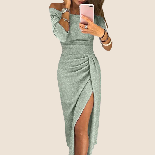 Yolande | Robe Longue Fluide Col Halter